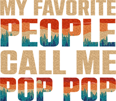 My Favorite People Call Me Pop Pop Men Vintage Grandpa Hat