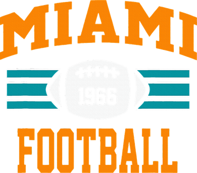 Miami Football Retro Sports Fan Gear Santa Hat
