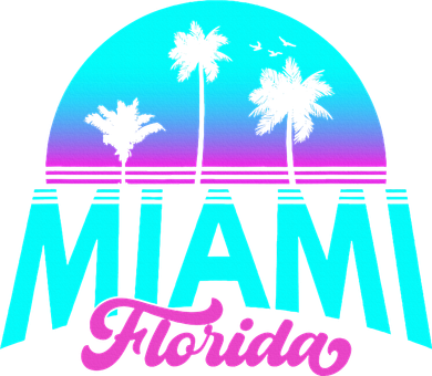 Miami Florida Sunset Women's Long Sleeve Shirt