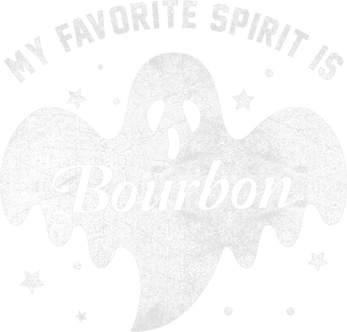 My Favorite Spirit Is Bourbon Funny Boo Ghost Halloween Button
