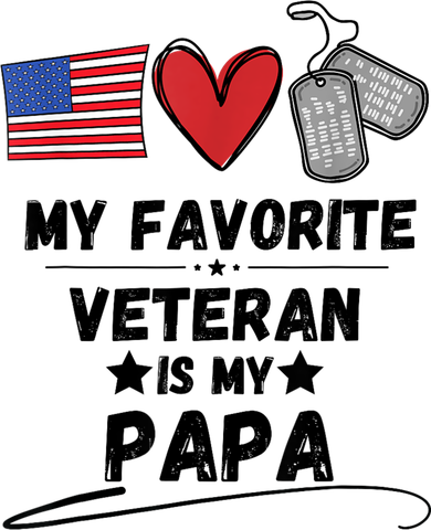 My Favorite Veteran Is My Papa Father Veterans Day Coaster
