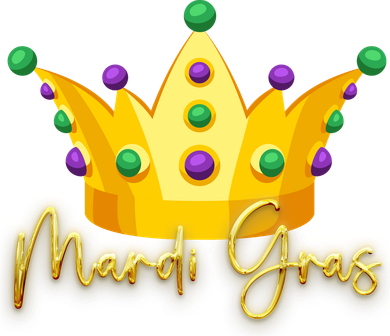 Mardi Gras Crown Celebration Kids Sweatshirt