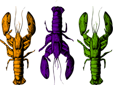 Mardi Gras Cajun Crawfish Happy Mardi Gras Toddler Long Sleeve