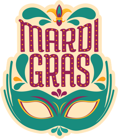 Mardi Gras Mask Toddler Long Sleeve