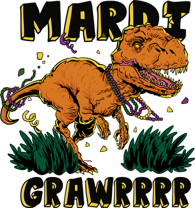 Mardi Gras Dinosaur Celebration Santa Hat