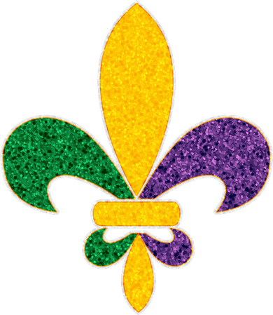 Mardi Gras Sparkle Fleur De Lis Toddler Long Sleeve