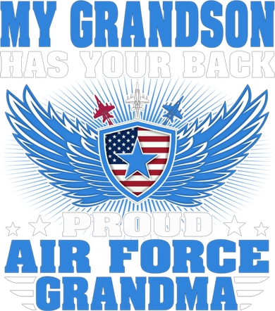 My Grandson Has Your Back Proud Air Force Grandma Military Cool Gift Toddler Hoodie