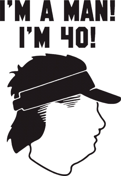 Mike Gundy IM A Man! IM 40! Button