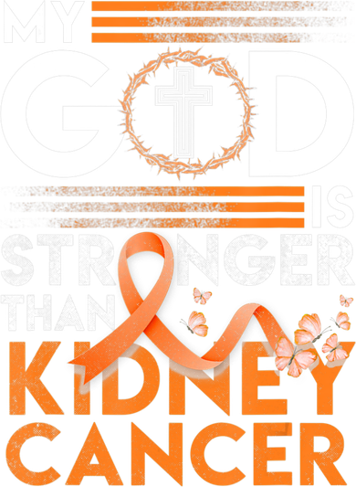 My God Is Stronger Than Kidney Cancer Awareness Kati Licensed 12" Camo Cuffed Beanie