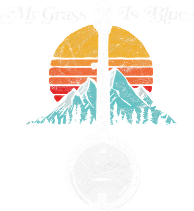 My Grass Is Blue Retro Rocky Mountain Banjo Bluegrass Pajama Set