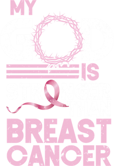 My God Is Stronger Than Breast Cancer Awareness Christian 11oz C Handle Ceramic Mug