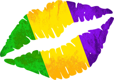 Mardi Gras Lips Design Women's T-Shirt