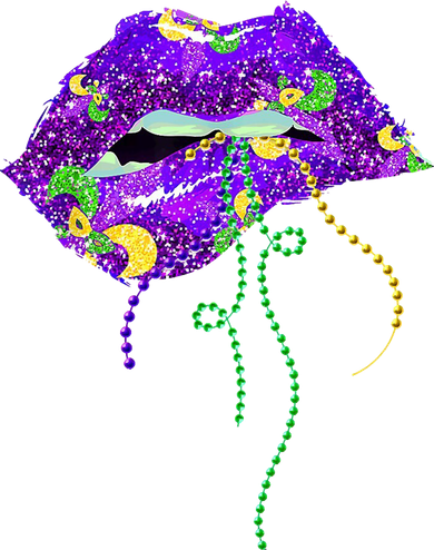 Mardi Gras Lip Beads Festive Coffee Mug