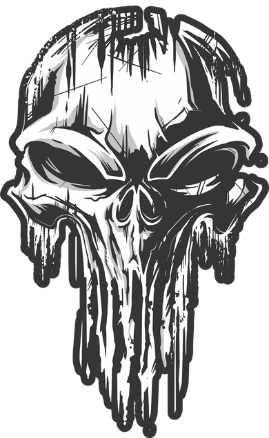 Military Grunge Skull Women's Sweatshirt