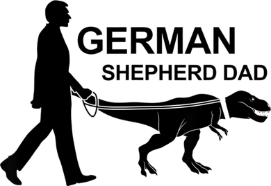 Mens German Shepherd Dad Dinosaur GSD Owners Funny Father's Day Kids Sweatshirt