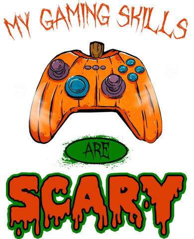My Game Skills Are Scary Funny Gamer Halloween Baby Bodysuit