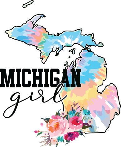 Michigan Girl Tie Dye State Michigan Lovers Polo