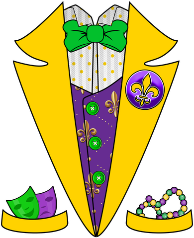 Mardi Gras Tuxedo Tumbler