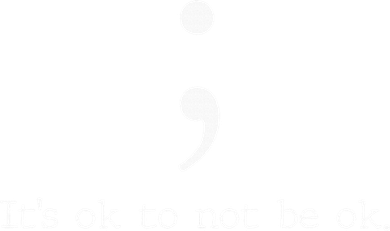 Mental Health Awareness Semicolon Button