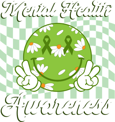Mental Health Awareness Smile Face Groovy Women's Sweatshirt