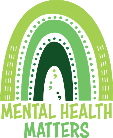 Mental Health Matters Green Rainbow Kids Hoodie