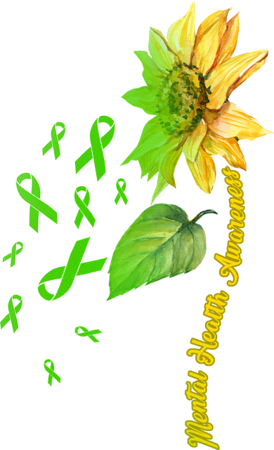 Mental Health Awareness Sunflower Ribbon Toddler Long Sleeve