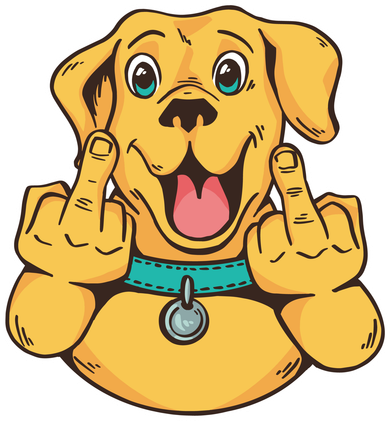 Middle Finger Dog Coaster