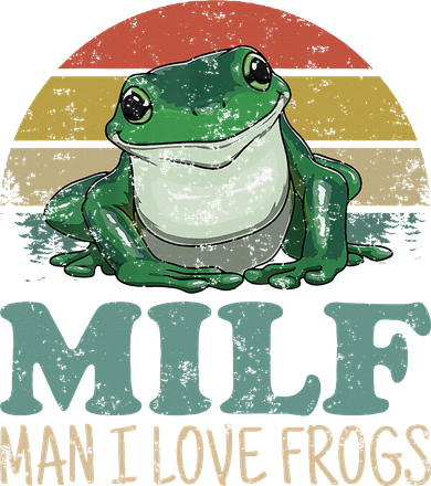MILFMan I Love Frogs Funny Saying Ornament