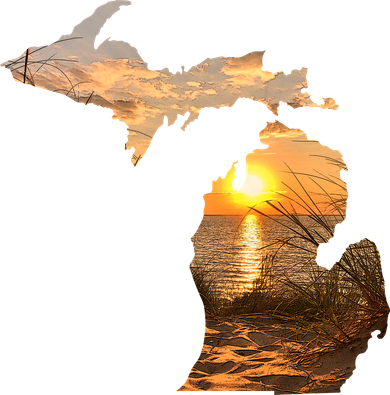 Michigan Sunset Lake Tumbler