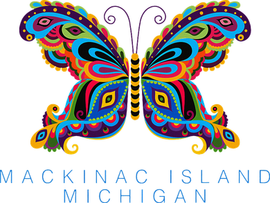 Mackinac Island Michigan Souvenir Butterfly Graphic Toddler Hoodie