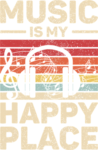 Music Is My Happy Place Musician Outfit EDM Music Lovers DJ Kids Long Sleeve Shirt