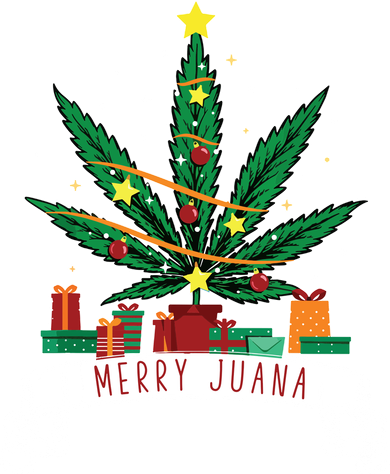 Merry Juana Funny Holiday Christmas Marijuana Weed Stoner Women's Tank Top