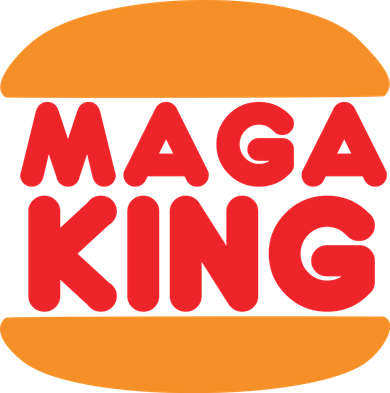 Maga King Burger Spoof Logo Women's Sweatshirt