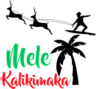 Mele Kalikimaka Christmas Hawaiian Xmas Santa Tote Bag
