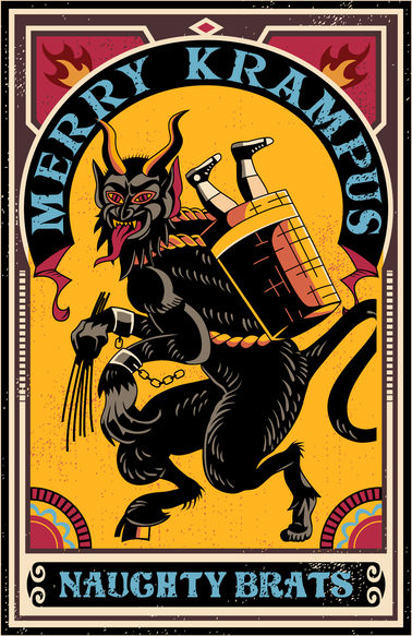 MERRY KRAMPUS Mousepad