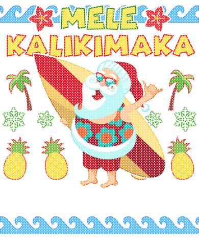Mele Kalikimaka Santa Ugly Christmas Hawaiian Tote Bag