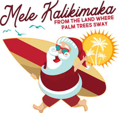 Mele Kalikimaka Surfer Santa Claus Tote Bag