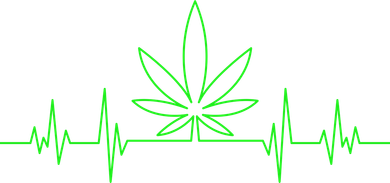 Marijuana Leaf Heartbeat Women's Sweatshirt