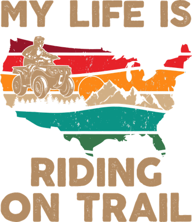 My Life Is Riding On Trail Quad ATV Squad USA Flag 4 Wheeler Pajama Set