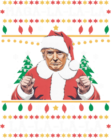 Maga La La La La La La La Funny Trump Ugly Christmas Coaster