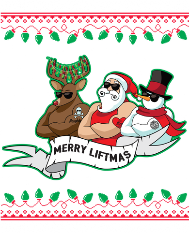 Merry Liftmas Funny Ugly Christmas Sweater Tote Bag