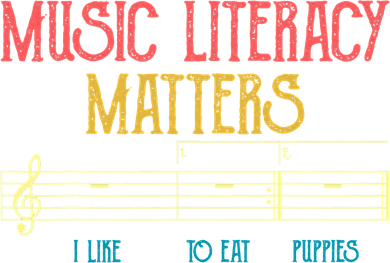 Music Literacy Matters I Like To Eat Puppies Retro Vintage Women's Sweatshirt