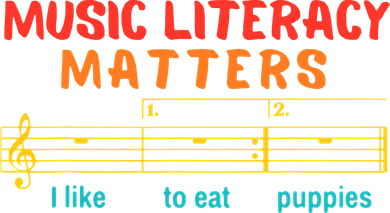 Music Literacy Matters I Like To Eat Puppies Funny Women's Tank Top