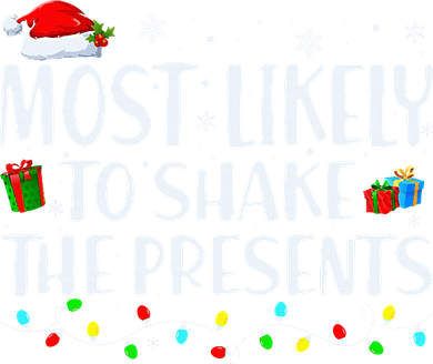 Most Likely To Shake The Presents Family Matching Christmas Tote Bag