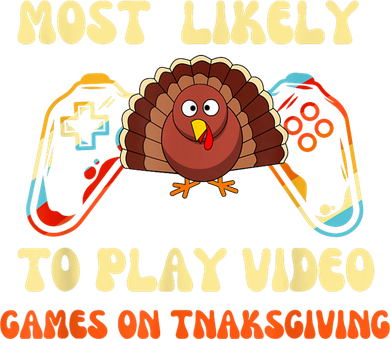 Most Likely To Play Video Games On Thanksgiving Kids Hoodie