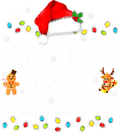 Most Likely To Boss Santa Around Funny Christmas Santa Hat Mousepad