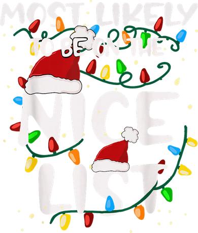 Most Likely To Be On The Nice List Family Matching Christmas Tank Top