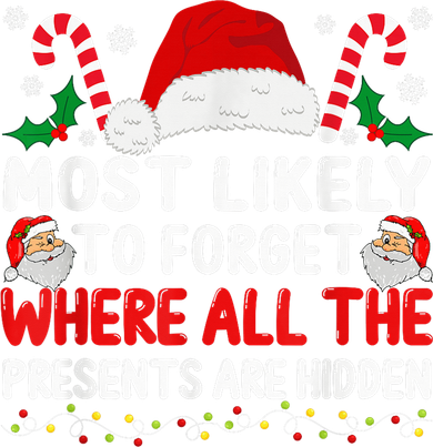 Most Likely To Forget Where All The Presents Are Hidden Xmas Coaster
