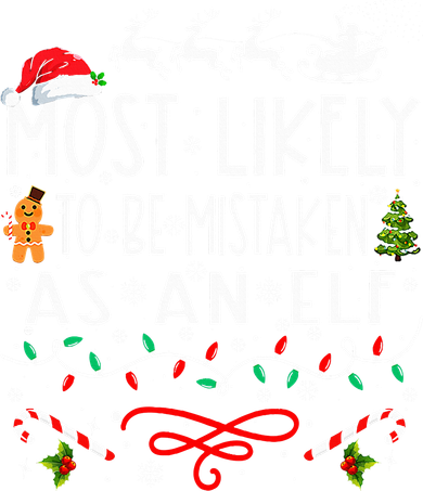 Most Likely To Be Mistaken As An Elf Family Christmas  Kids Hoodie