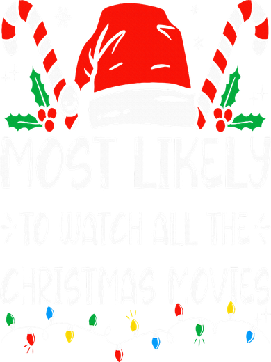 Most Likely To Watch All The Christmas Movies Funny Family Women's Dry Zone Grid Polo